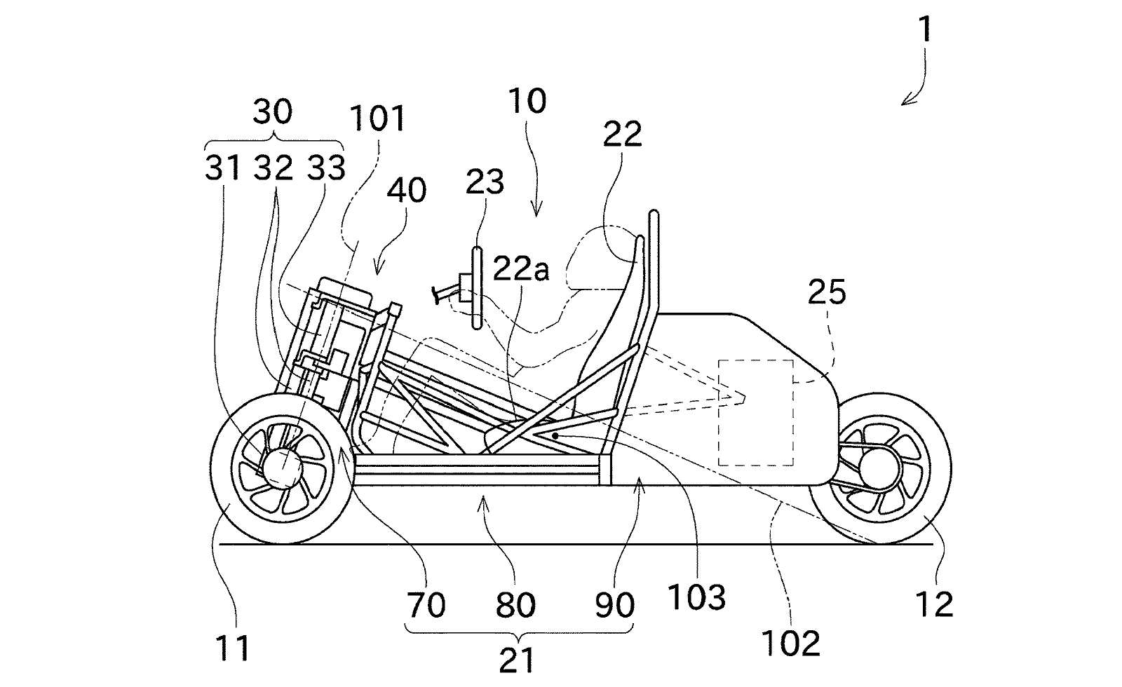 Kawasaki lenaing three wheeler